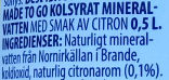 Made To Go Nornir Sparkling Natural Mineral Water Lemon Flavour - Ingredienser