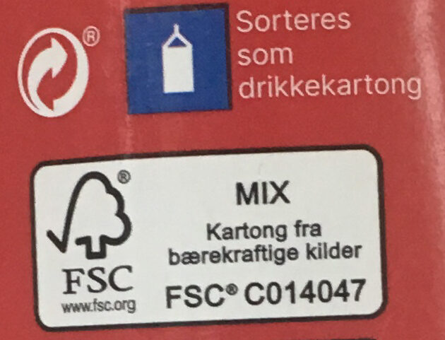 Plussjuice av drue, tranebær og bringebær - Recycling instructions and/or packaging information