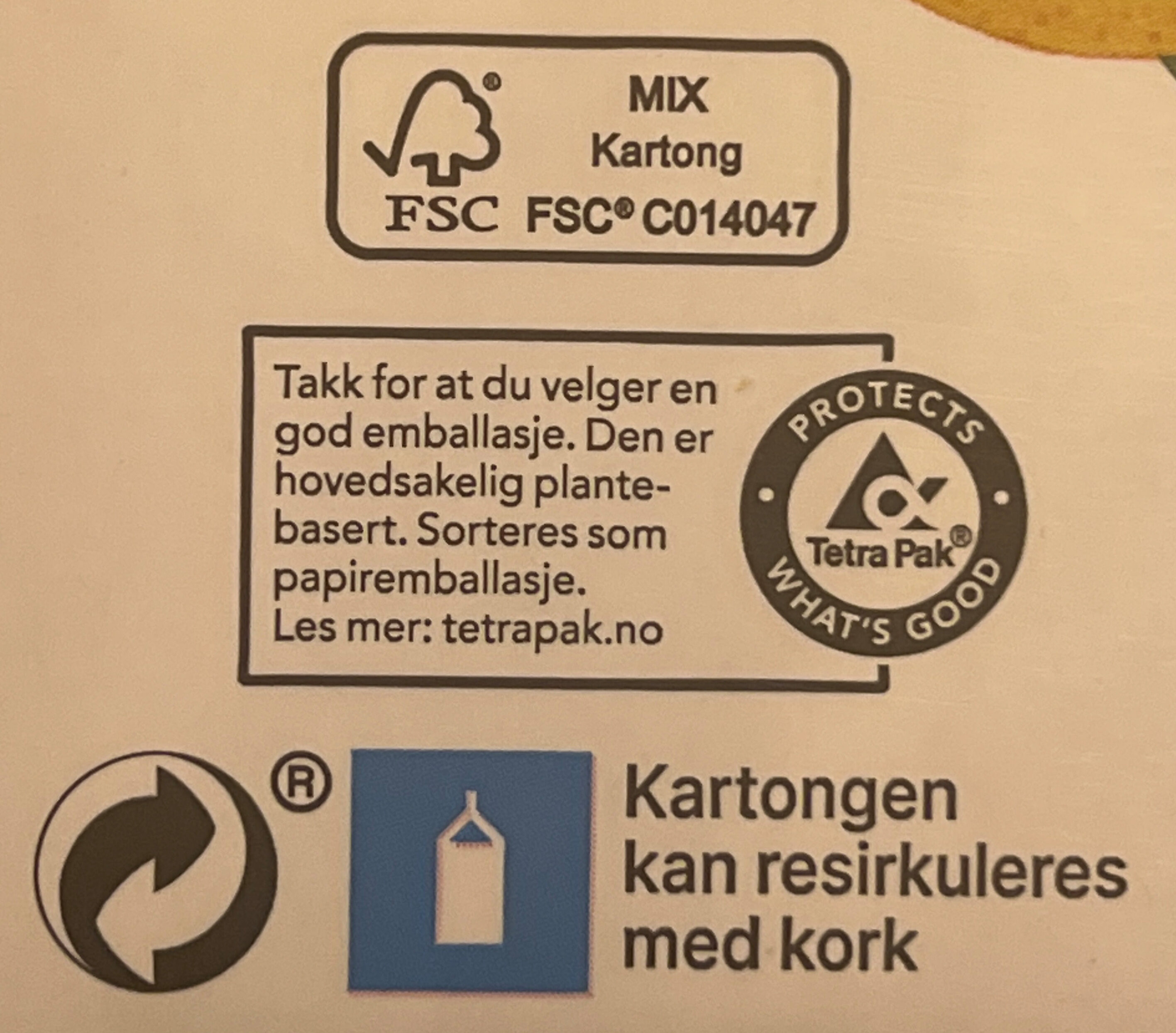 Iste med sitronsmak - Recycling instructions and/or packaging information