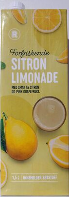 Sitronlemonade med smak av sitron og pink grapefrukt - Produkt