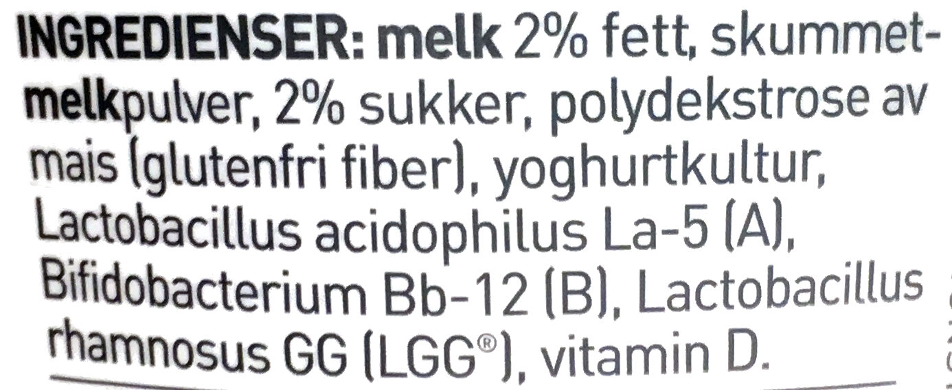 Biola Yoghurt med mild smak - Ingredienser