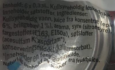 Super Solo Rød Julebrus - Ingredienser