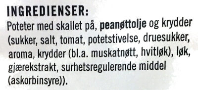 Sørlands Chips Wienerpølse med ketchup - Ingredienser