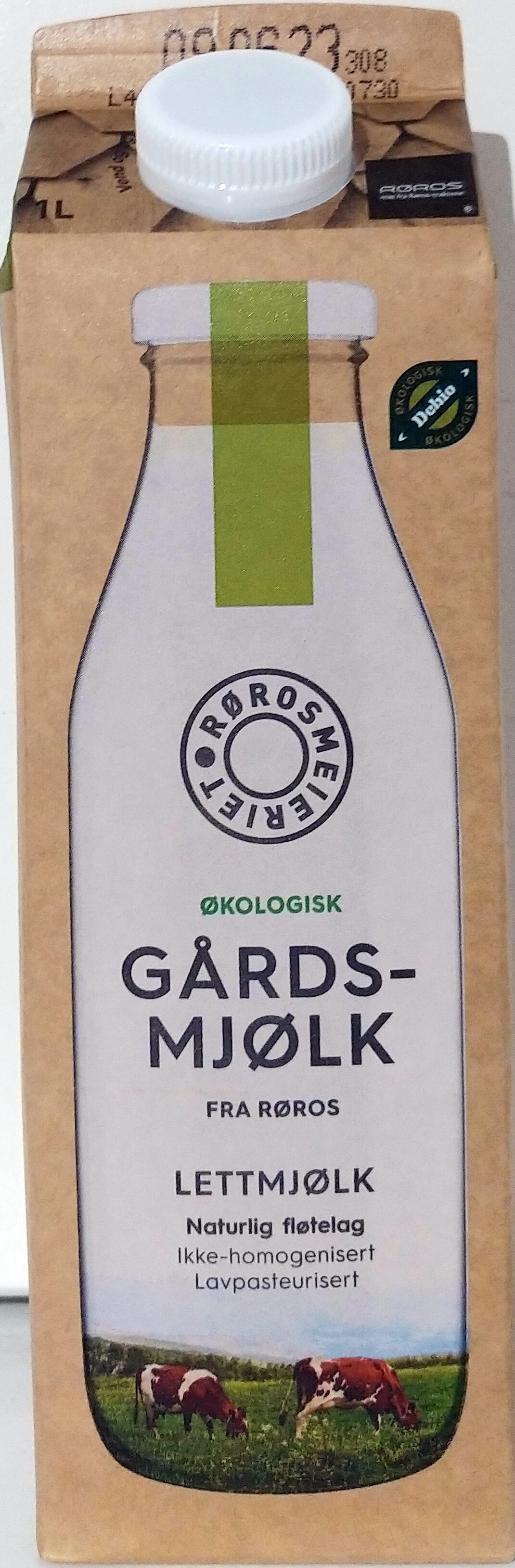 Økologisk Gårdsmjølk fra Rødros - Lettmjølk - Produkt
