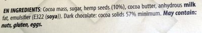 Chocolat Cannabis - Ingrediënten - fr