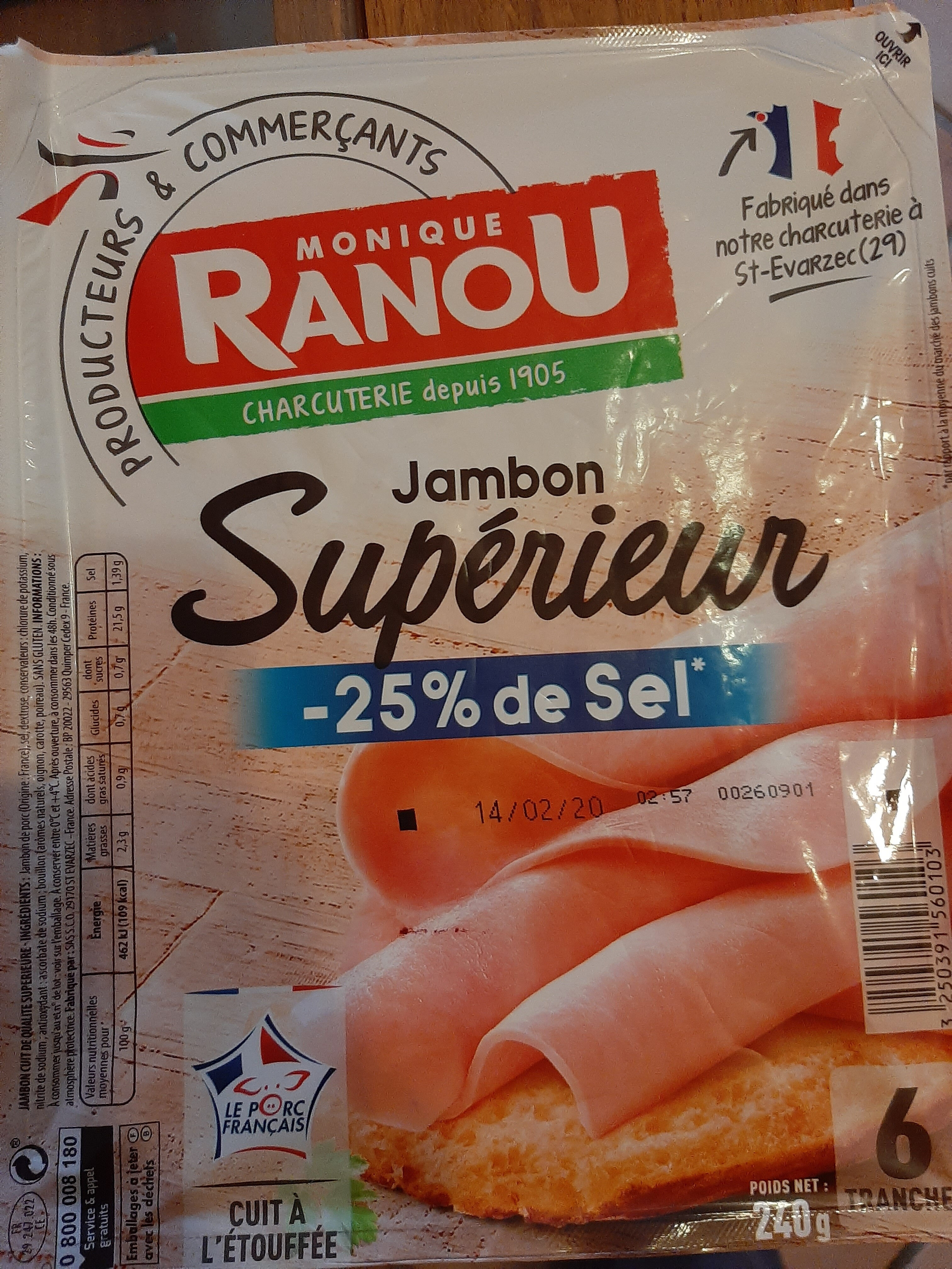 jambon Supérieur  _25% de sel - Prodotto - fr