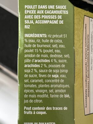Poulet saté - Ingrediënten - fr
