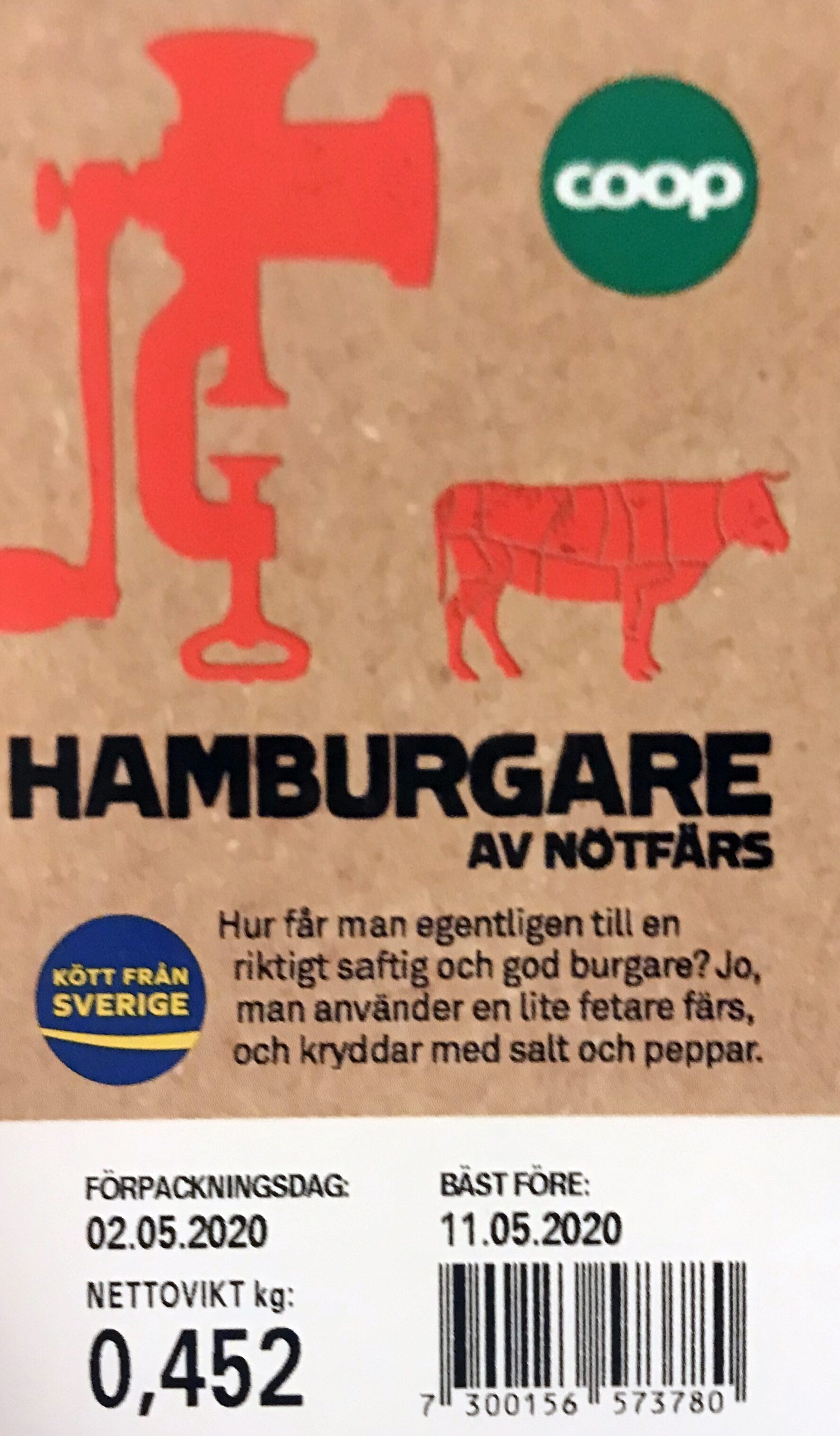 Hamburgare av Nötfärs - Produkt