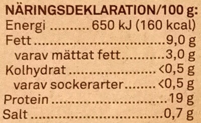 Coop Svenska kycklingben - Näringsfakta