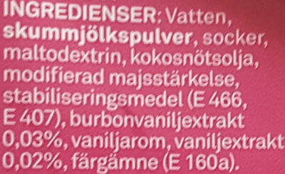 Vaniljsås - Ingredienser