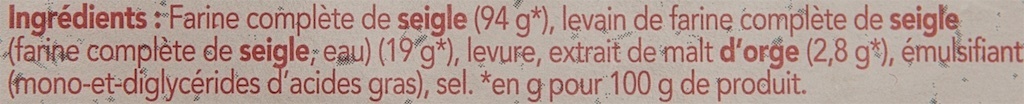 Rustik 235g, fr - Ingredientes - fr