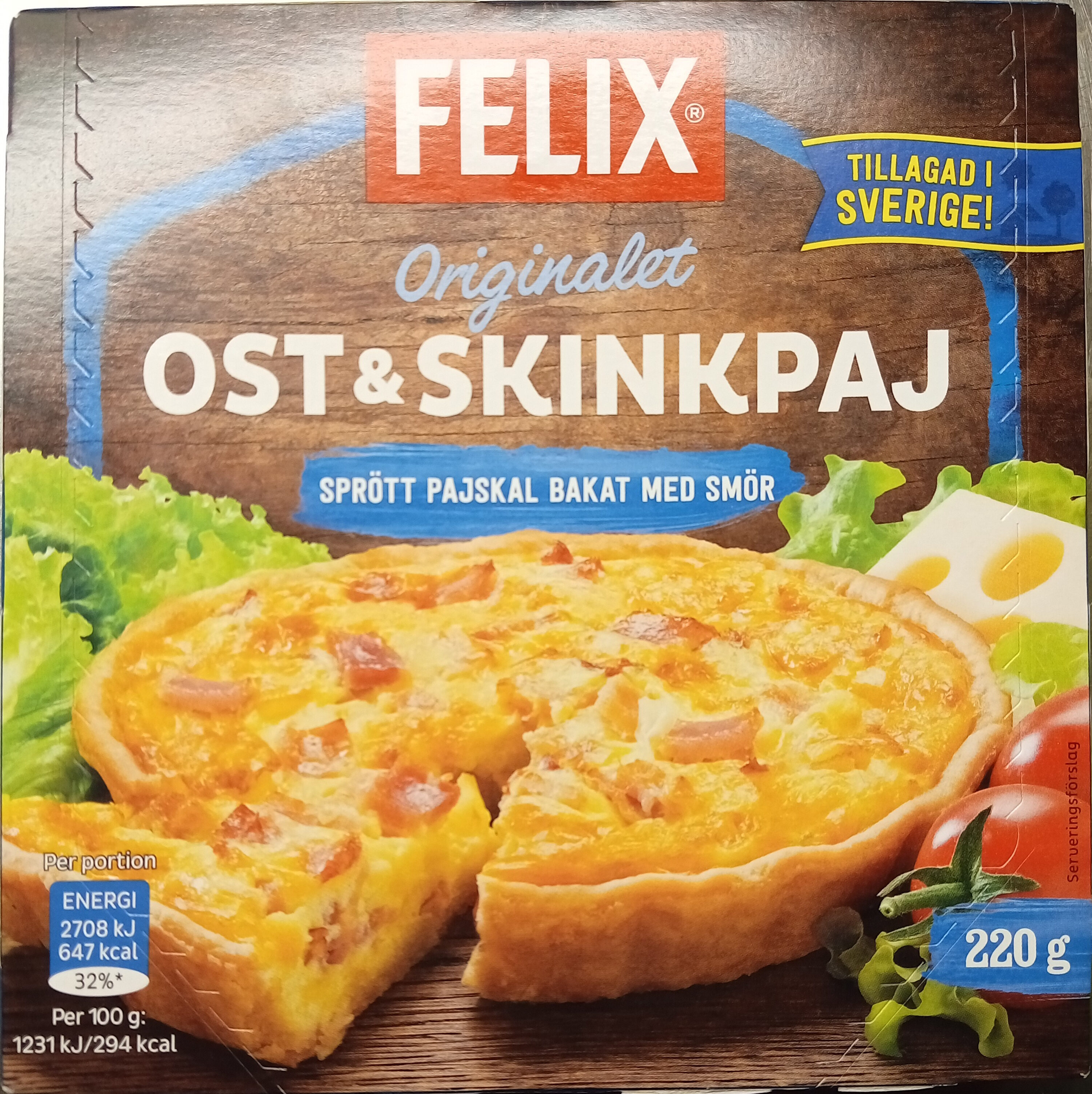 Felix Originalet Ost & Skinkpaj - Produit - sv