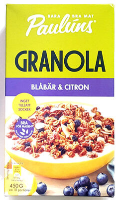 Granola - Blåbär & Citron - Product - sv