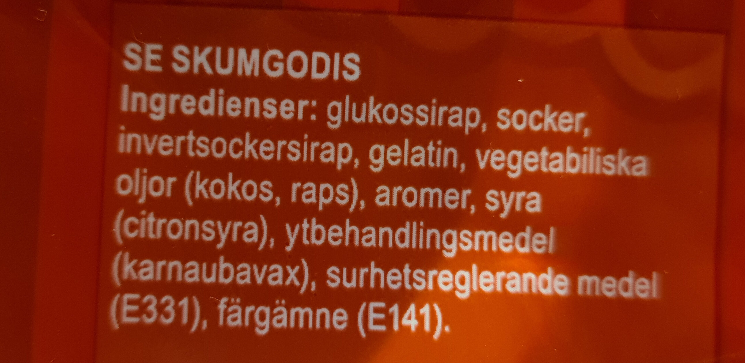 Juleskum Granar - Ingredienser - en