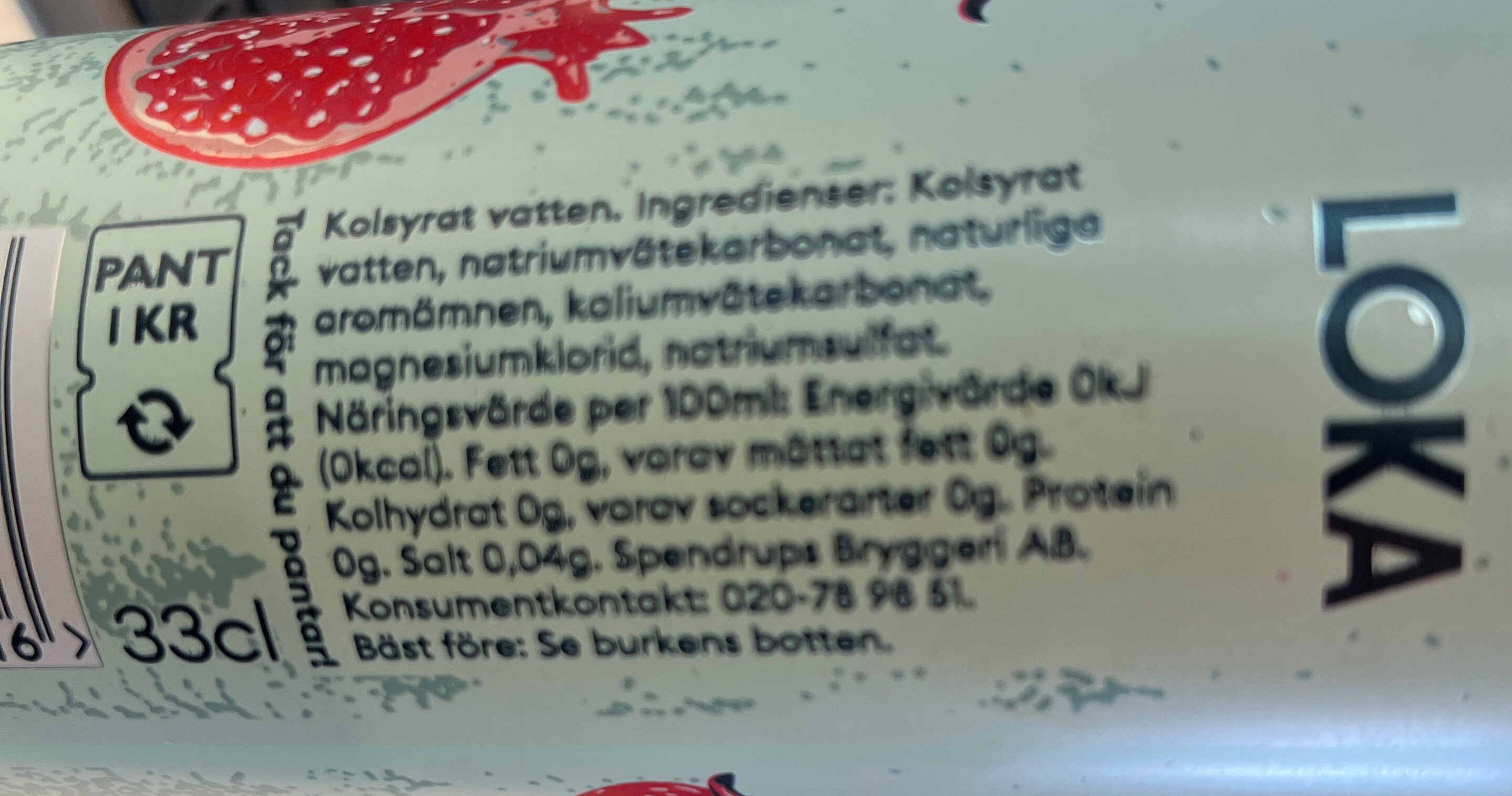 Loka jordgubb & granatäpple - Ingredients - sv