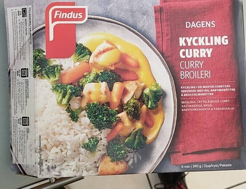 Findus Dagens Kycklingfilé Curry - Produkt