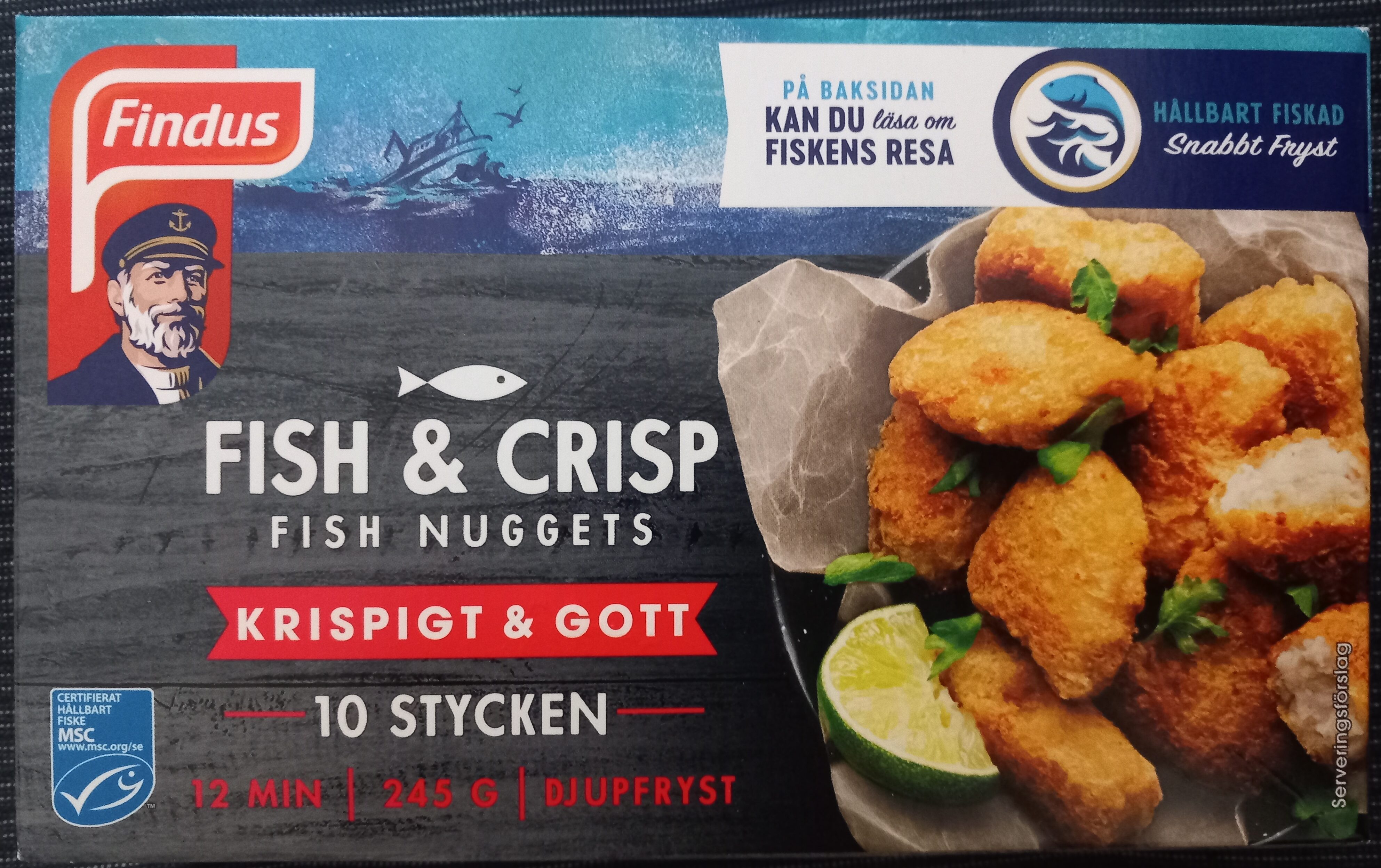 Fish & Crisp fish nuggets - Produit - sv