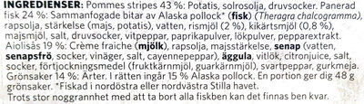 Findus Dagens Fish & Chips - Ingredienser