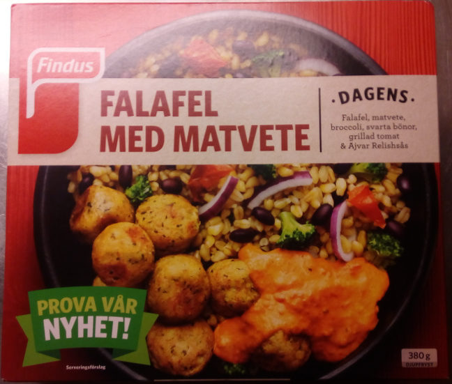 Findus Dagens Falafel med matvete - Produkt