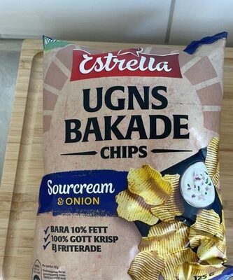 Ugnsbakade chips - sourcream & onion - Produkt - en