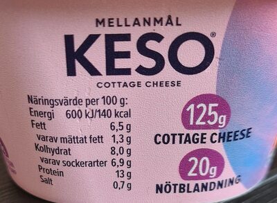 Keso Cottage Cheese - Nutrition facts