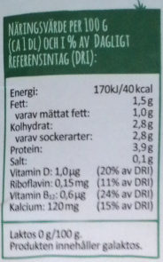 Arla Ko Färsk laktosfri Mellanmjölkdryck - Näringsfakta