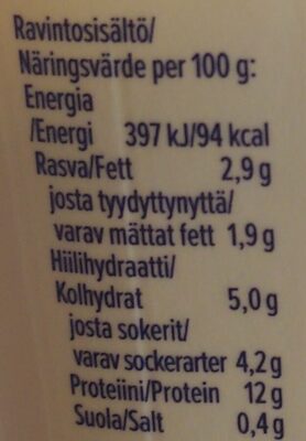 KESO vanilja - Tableau nutritionnel - fi