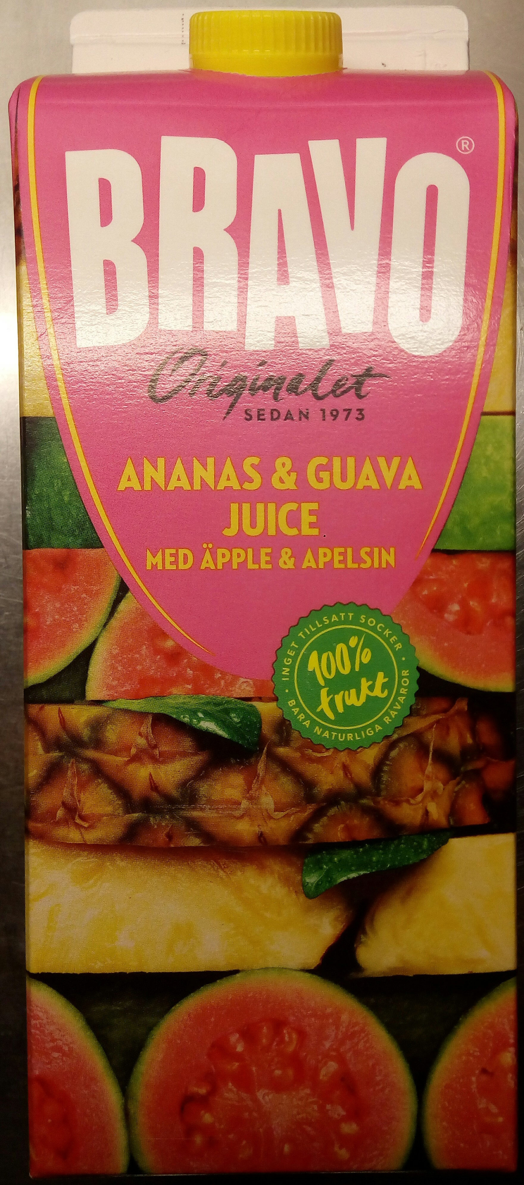 Bravo Ananas & Guavajuice med äpple & apelsin - Produkt