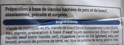 Boulettes recette suedoise - Ingrédients