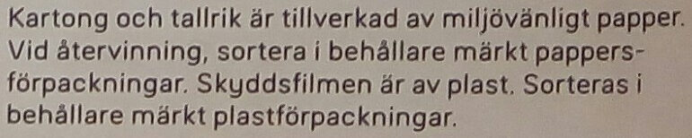 Dafgårds Farmarbiff - Instruction de recyclage et/ou informations d'emballage - sv