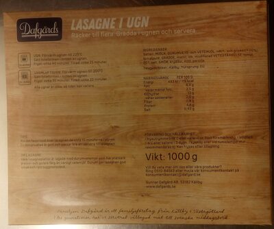 Dafgårds Lasagne i ugn - 9