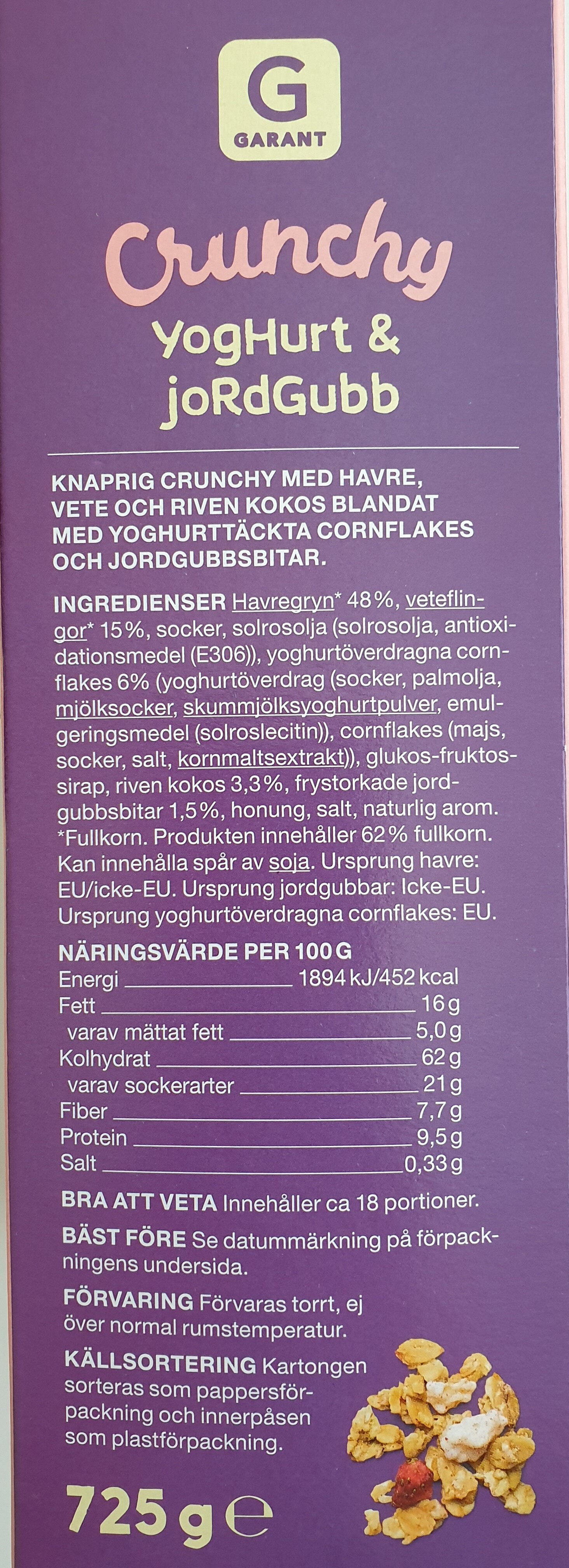 Crunchy Jordgubb / Yoghurt - Produkt