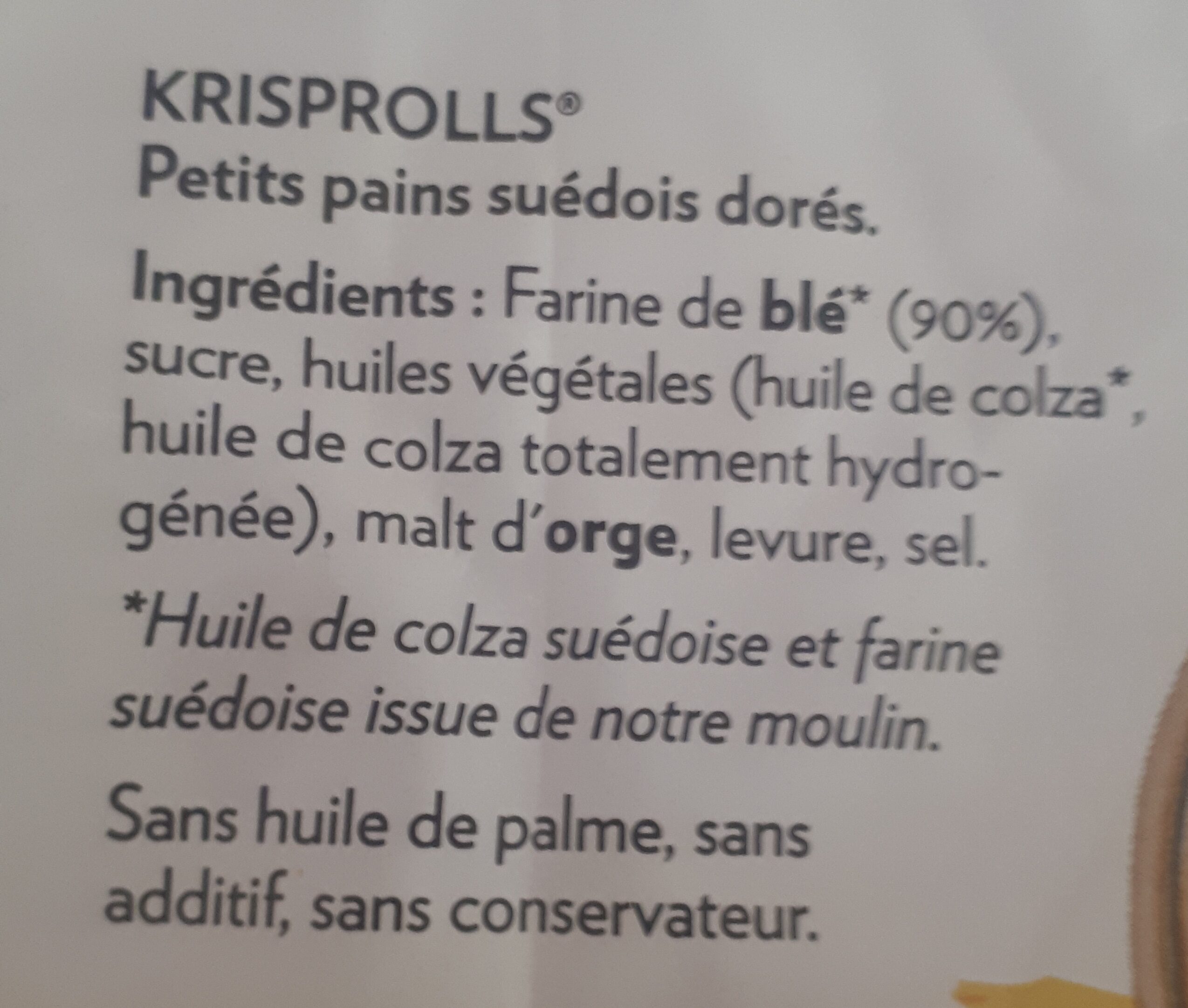Krisprolls - Zutaten - fr