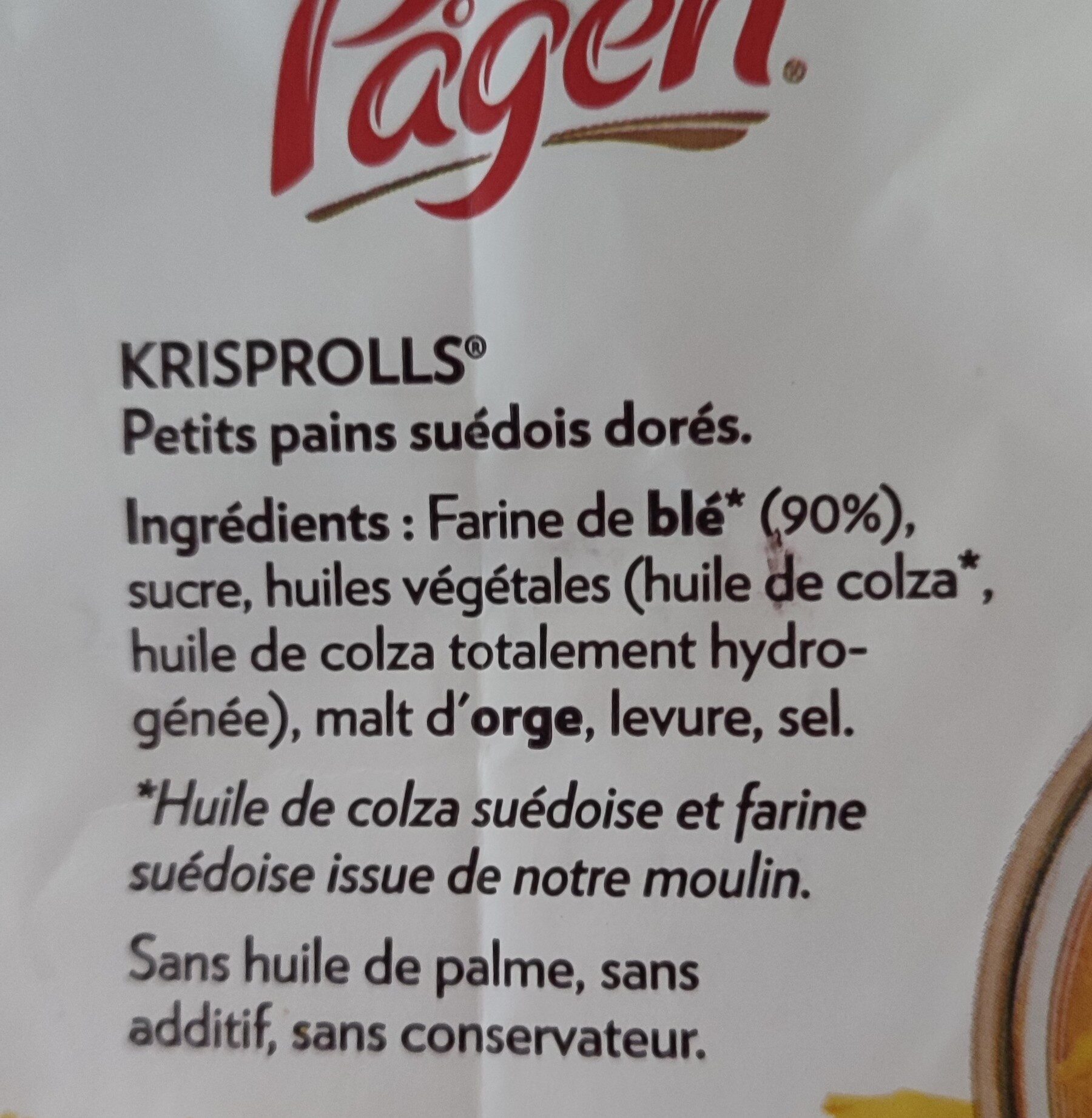 Krisprolls - Ingredients - fr