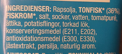 Tonfisk pastej - Ingredienser