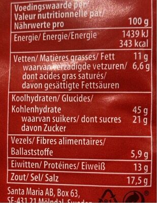 Dip Mix cheese - Nutrition facts - fr