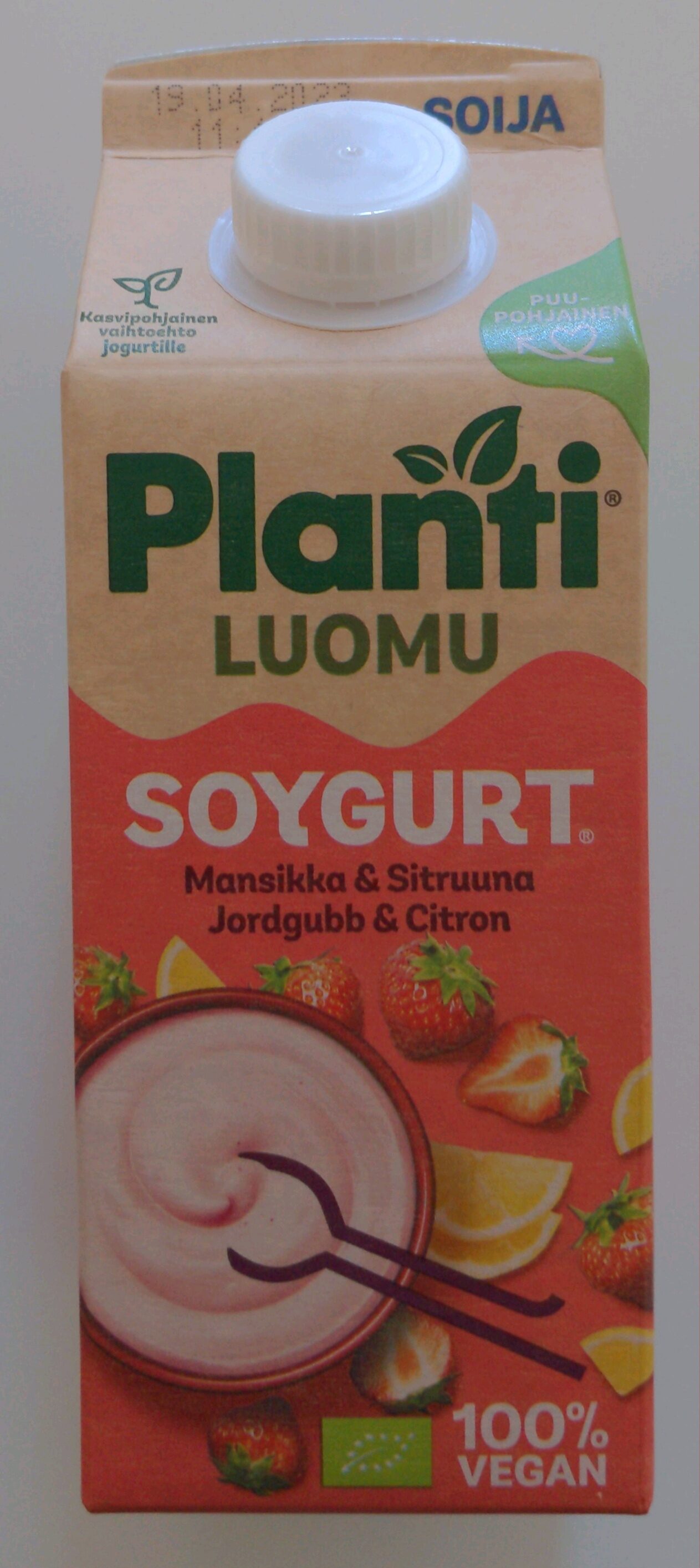 Luomu soygurt mansikka & sitruuna - Tuote