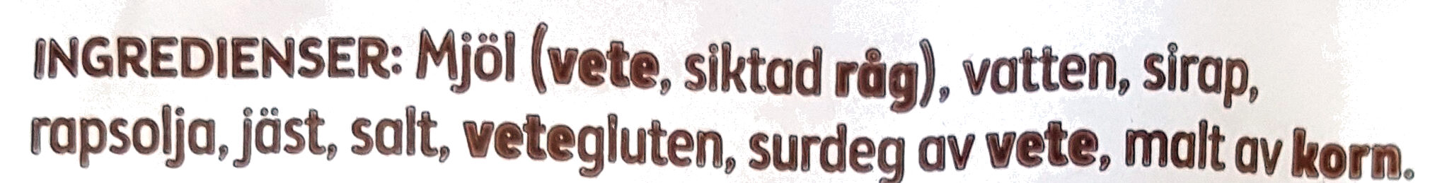 Skogaholms Originalrost,Skivad - Ingredienser