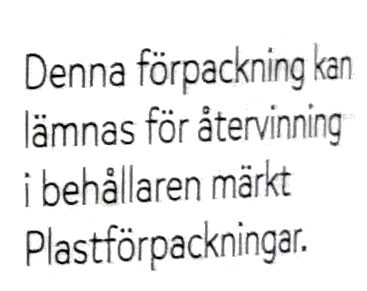 SIA Glass Kladdkaka - Instruccions de reciclatge i/o informació d’embalatge - sv