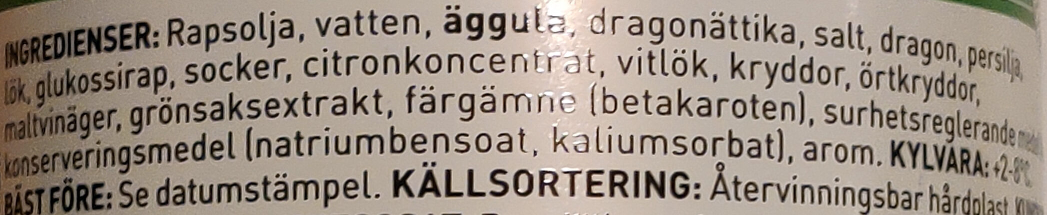 Bearnaise Original - Ingredienser