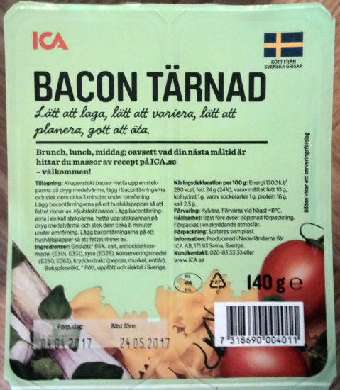ICA Bacon tärnad - Produkt - sv