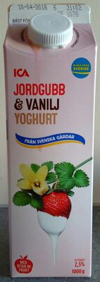 Jordgubb & vanilj yoghurt - Produkt