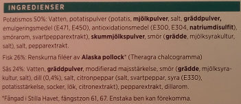 ICA Fiskgratäng Dillsås - Ingredienser