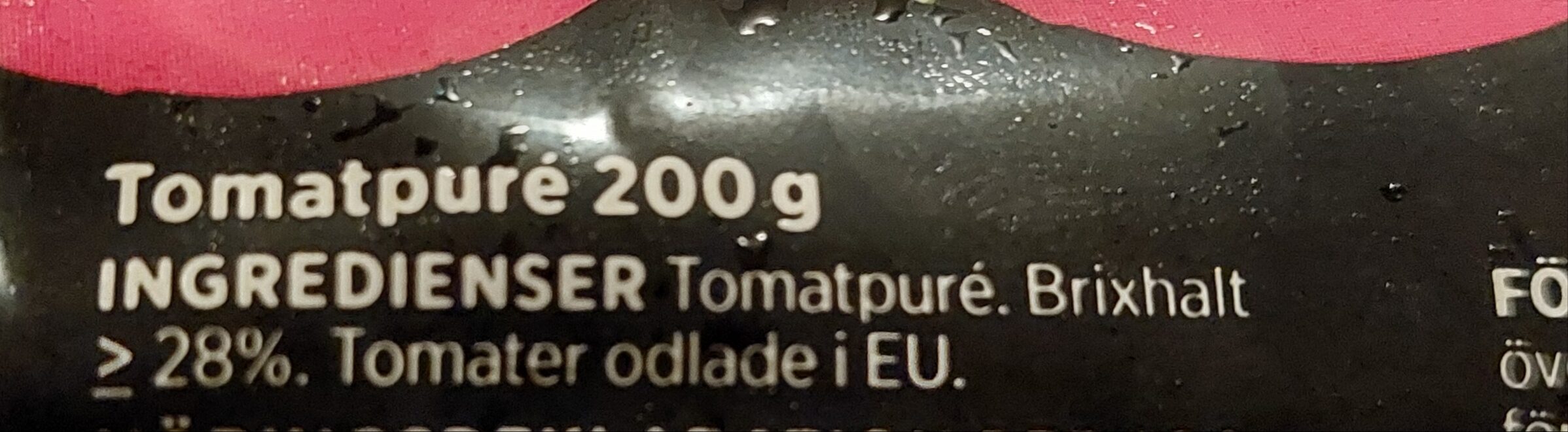 Tomatpuré - Ingredienser