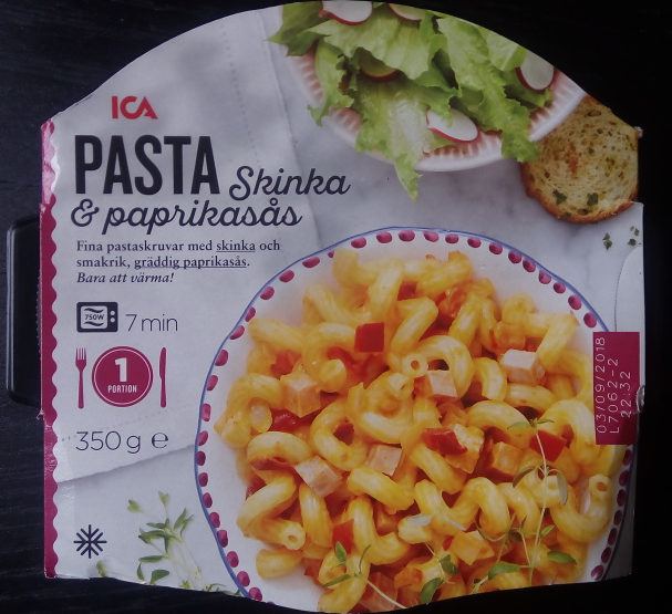 ICA Pasta, Skinka & paprikasås - Produkt
