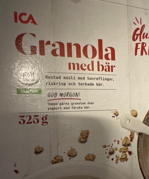 Granola med bär - Glutenfritt - Produkt - en