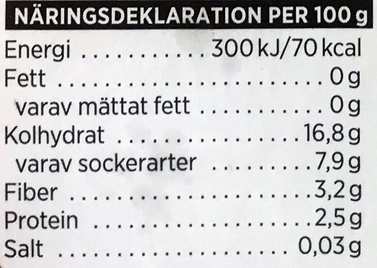 Schalottenlök - Nutrition facts - sv