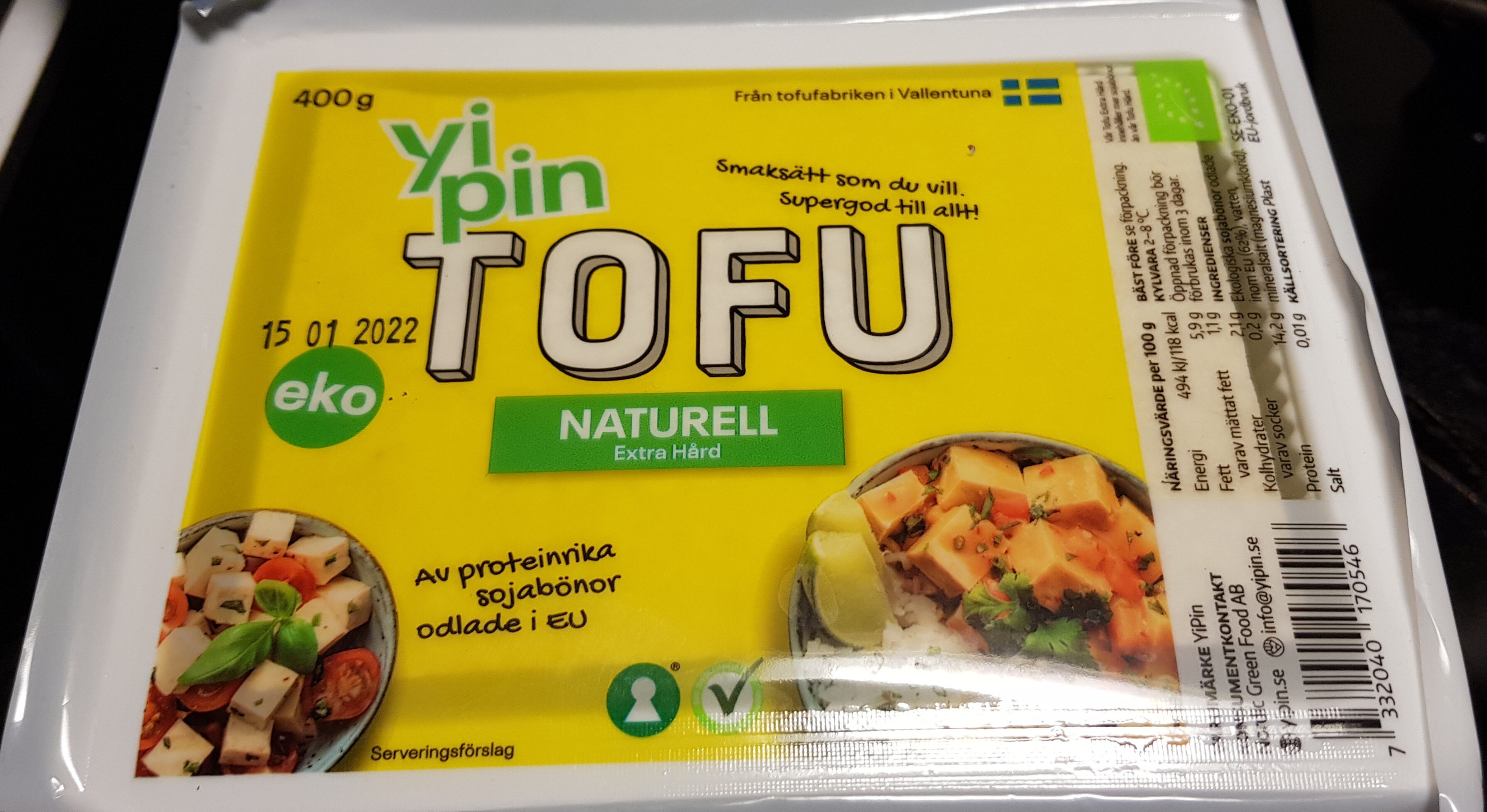 Tofu Naturell  Extra Härd - Produkt