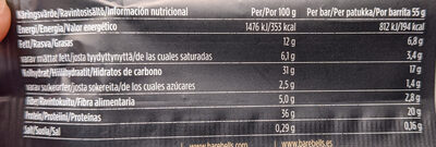 Protein bar - cookies & cream - Tableau nutritionnel