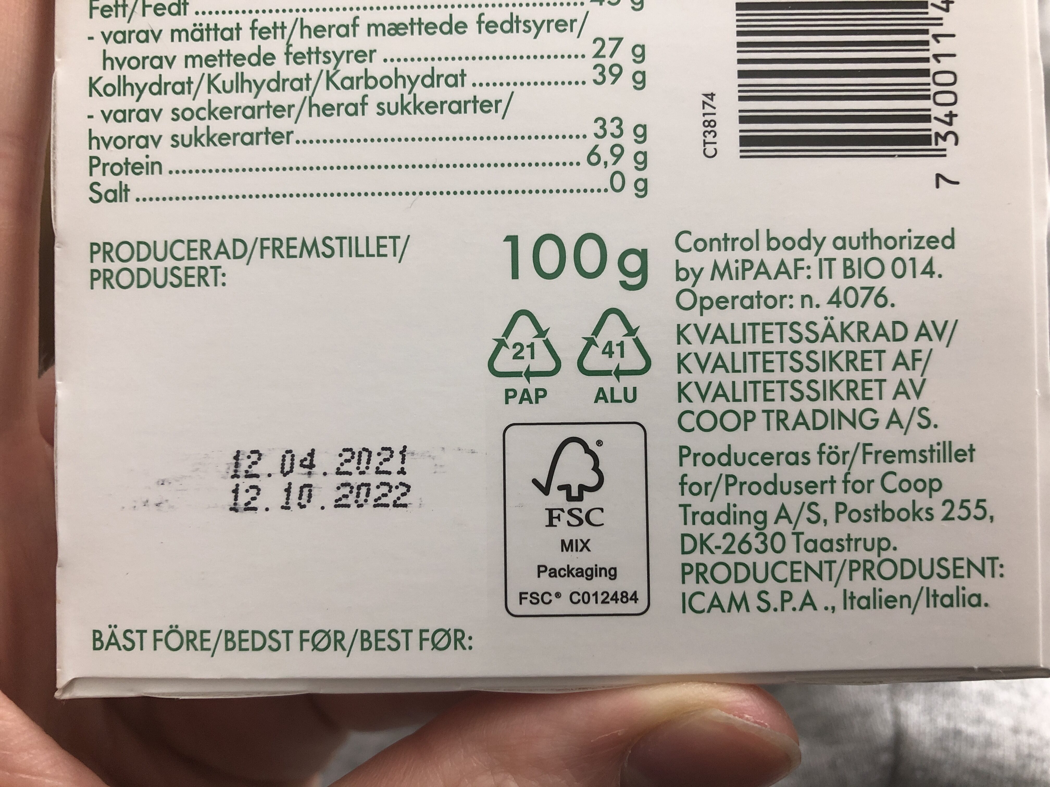 Chocolate menta - Recycling instructions and/or packaging information